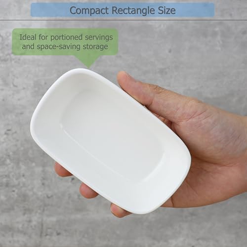 EIKS 2 Pack Ceramic Side Dishes Appetizer Plates for Serving Snacks Candy Dessert Sauce Seasoning Nuts