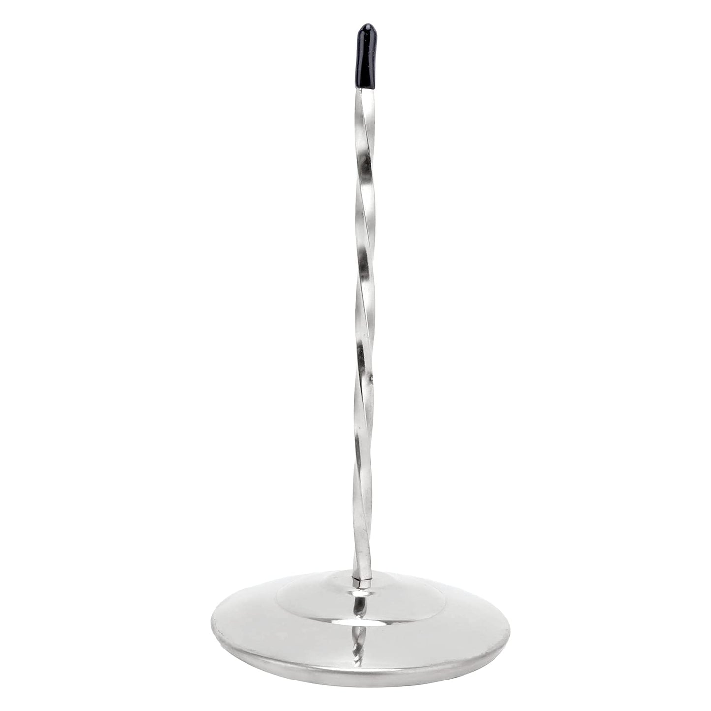 Receipt Spike Holder, Desk Receipt Holder Bill Fork Restaurant Ticket Stabber with Non-Slip Rubber Cover, 80mm Wide Base and Thick Rod for Restaurant Office Desk Memo Check Paper Organizer, Silver