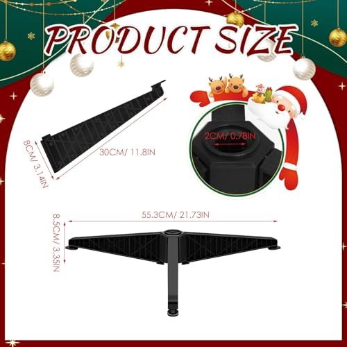 Beavorty Christmas Tree Stand Plastic Tree Stand Base Replacement Support Bracket Adjustable Fake Holder Base for Home Holiday Decoration