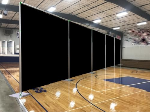 Adjustable Heavy Duty Portable 10FT X 50FT Pipe and Drape Backdrop Kit (Black Drape) Quick Set Up Without Tools for Wedding&Party&Event&Photography&Show&Display (10FT X 50FT & Black Drape) - size: 10FT x 50FT & Black Drape