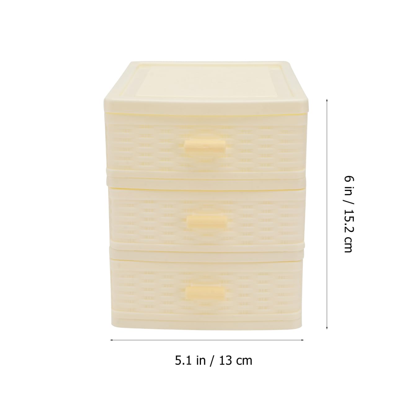Beavorty Multi-Layer Desktop Storage Box 3-Drawer Organizer 6.69X5.98X5.11In Jewelry Case Cosmetic Makeup Storage for Girls Vanity Office