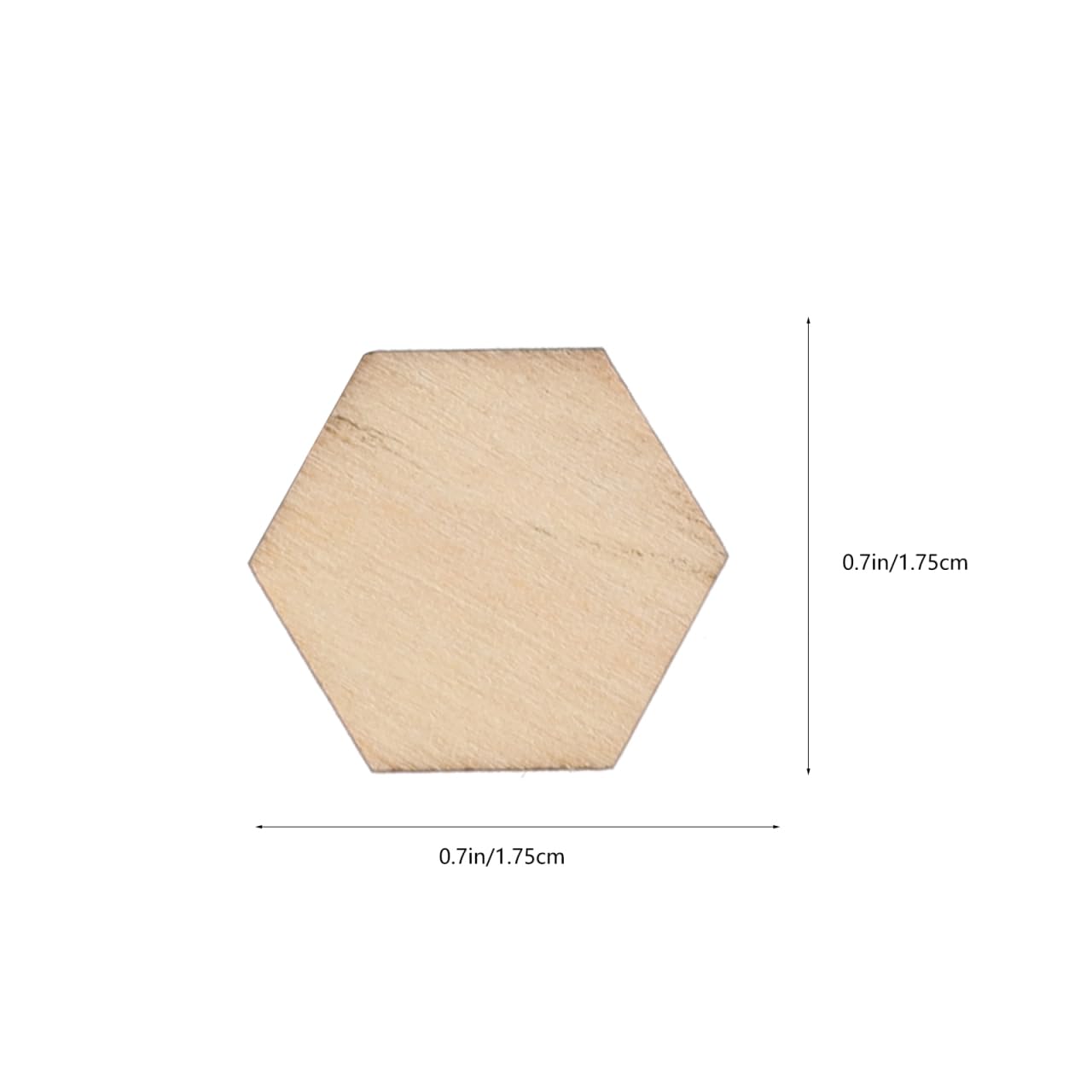 ARTIBETTER 100 pcs Wooden Pieces Hexagon Wood Shape Beech Wood for DIY Arts Craft Project Ready to Paint or Decorate (17.5mm)