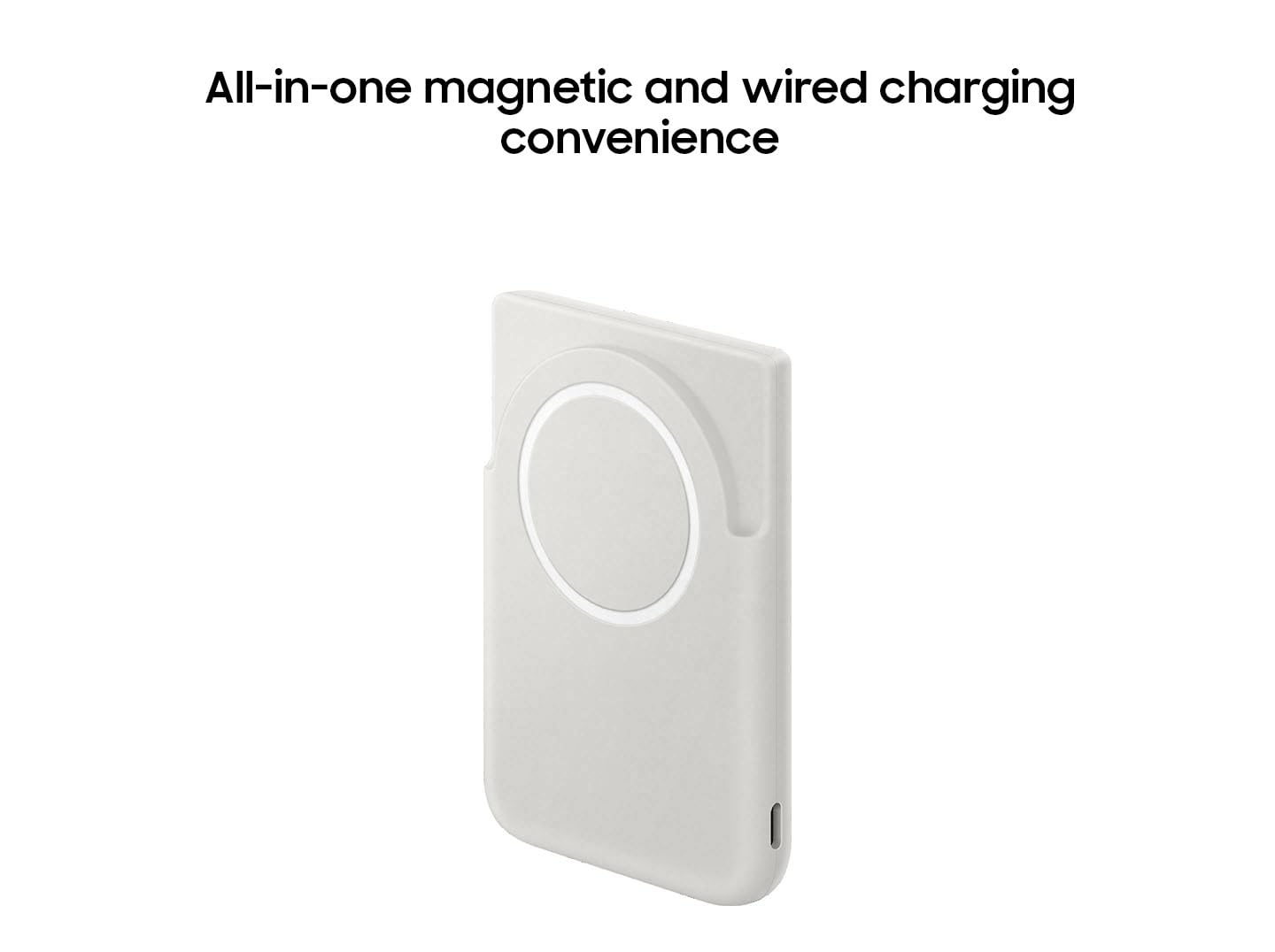 Samsung Galaxy Magnetic Wireless 5,000mAh Battery Pack, Cordless or Wired Super Fast Charging, Built-in Magnets, Sturdy Kickstand