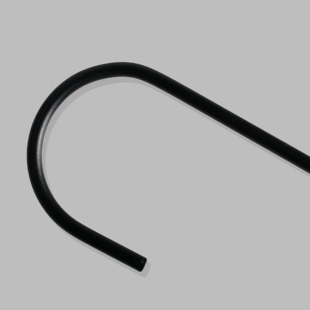 dophee 10Pcs 3" S Hooks for Hanging Plants, Black Heavy Duty Metal S Shaped Utility Hooks for Hanging Cups Jeans Clothes Bages Towels Purse Jewelry Pot Pans Baskets