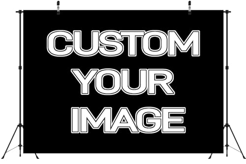 BELECO 6x4ft Fabric Custom Backdrop Customized Backdrops with Picture Logo Text Customize Your Design Personalized Background Backdrop Banner for Party Decor Birthday Wedding Festival Photoshoot Prop - size: 6x4FT