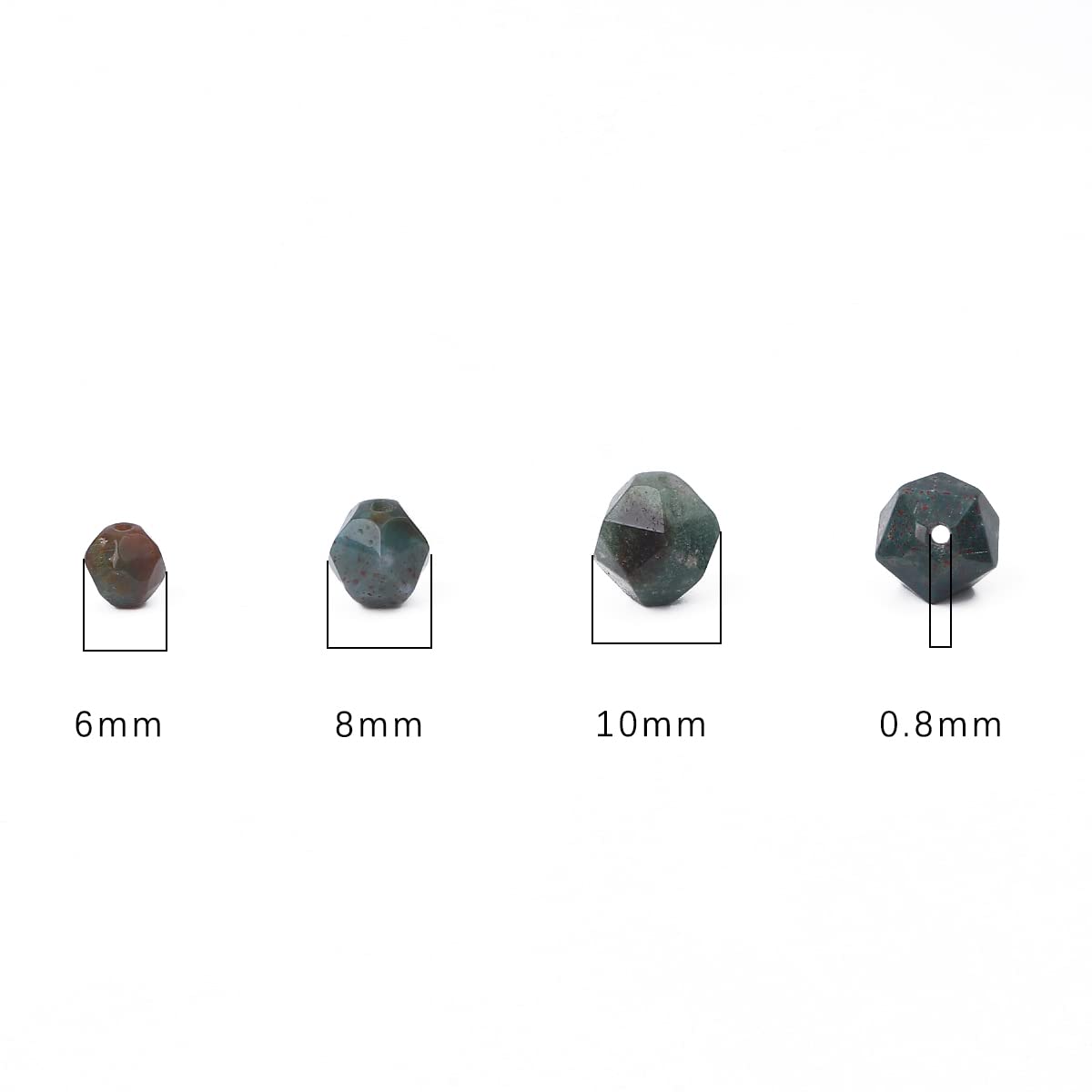 BEADIA Faceted Natural Indian Agate Stone Round Beads 8mm 36cm/Strand for Jewelry Making
