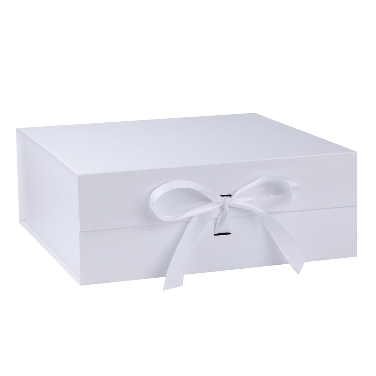 OEMVALATY White Gift Box,16x16x6 Inches Gift Boxes with Lids for Presents with Magnetic Closure and Ribbon for Wedding,Storage,Birthday