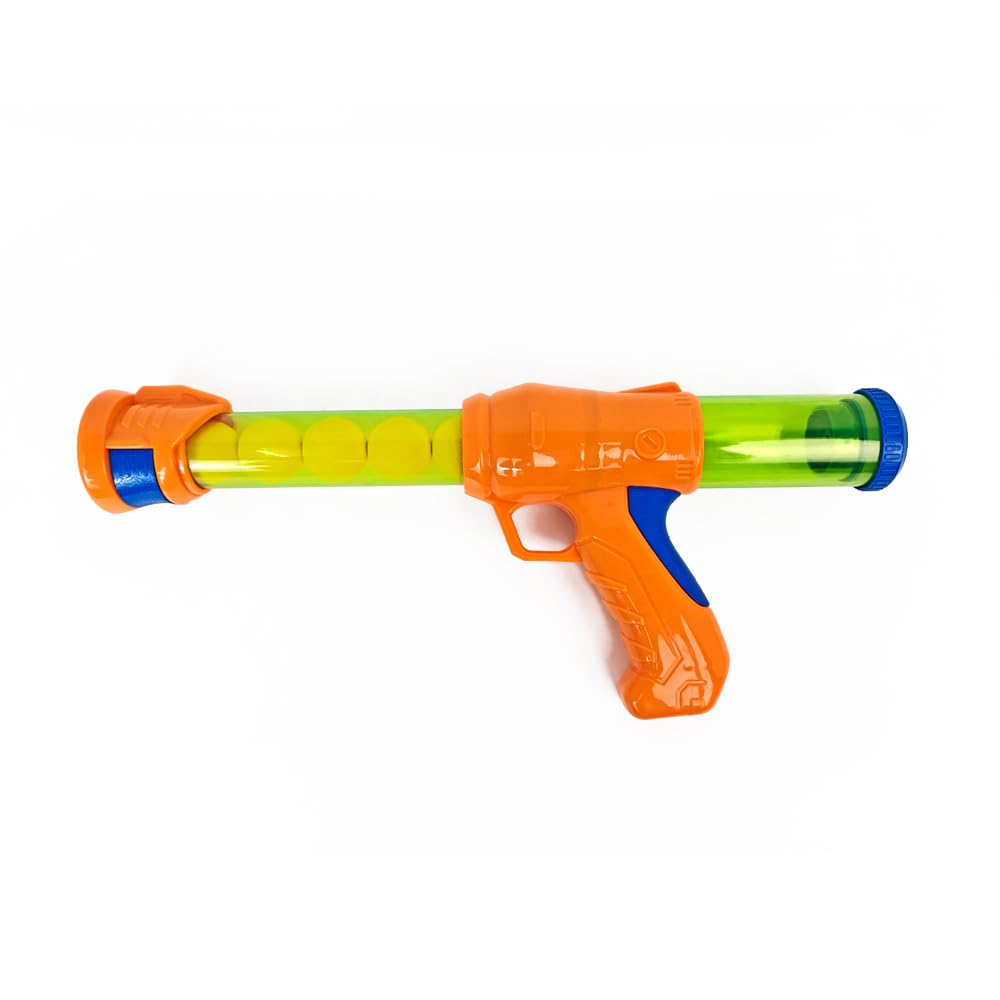 Air Gun Toy Shooting Game – 10-Piece Set with 6 Foam Balls, 3 Target Cans & Launcher – Safe Indoor & Outdoor Play, Hand-Eye Coordination Game for Kids Ages 8+