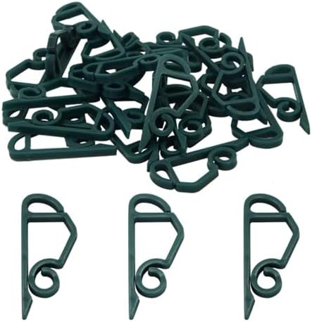 120 Pieces Christmas Light Hooks Tree Hooks Ornament Hooks Clip Hangers Plastic for Easy Attach And Remove Suitable for Christmas Trees Indoor, green