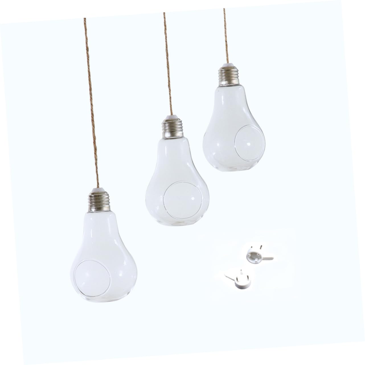 HANABASS 2pcs Light Bulb Hydroponic Vase Creative Hanging Terrarium Flower Container for Home Office Decor Stylish Glass Plant Organizer for Indoor Decoration