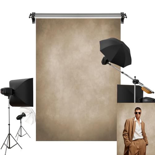Kate 6.5x10ft/2m(W) x3m(H) Tan Backdrop Light Brown Background Portrait Photography Abstract Backdrop Photography Studio Props - color: Tan, size: 6.5x10ft