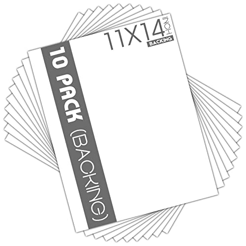 Mat Board Center, 10 Pack 11x14 White Backing Boards, Cardboard for Arts, Prints, Frames, Photos and More - size: 11x14