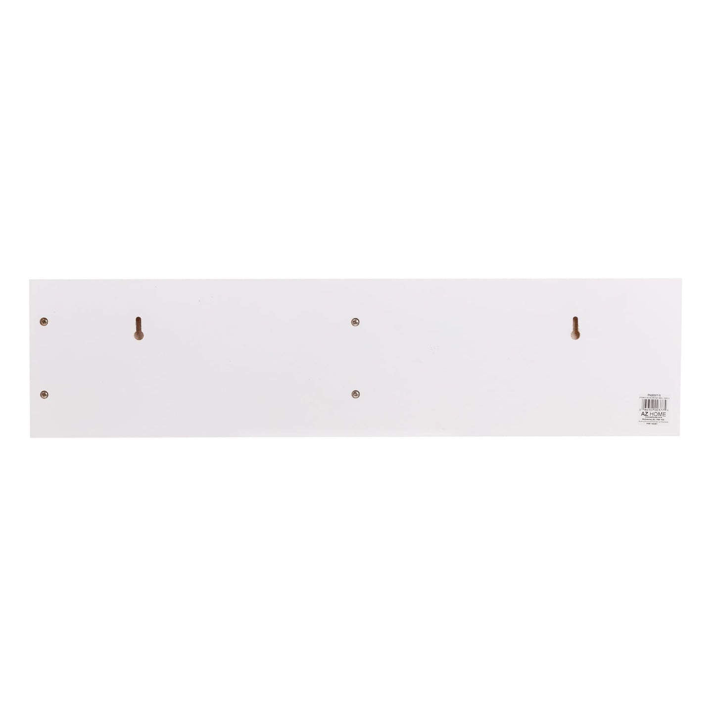 Kiera Grace Sydney Floating Shelf, Modern Wall Mounted Shelf with 3 Metal Hooks and Mail Holder for Home, Office, 24", White, 1Pack