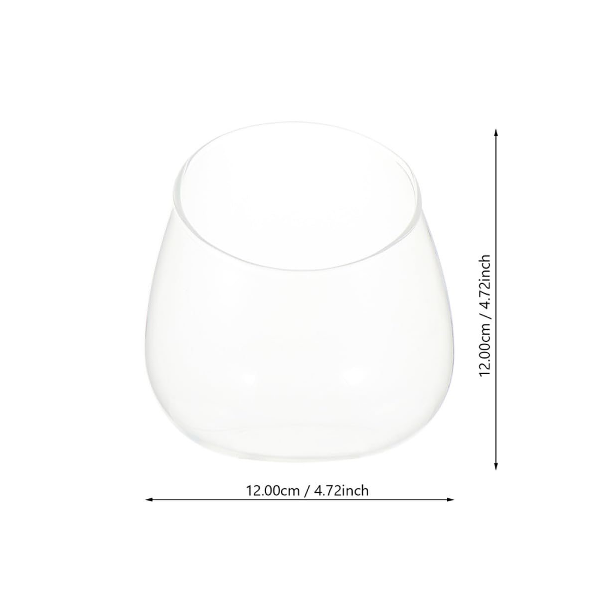 INOOMP 3pcs Slant Cut Glass Bottle Ecological Terrarium Vases Tabletop Micro Landscape Succulent Plant Holder for Home Décor