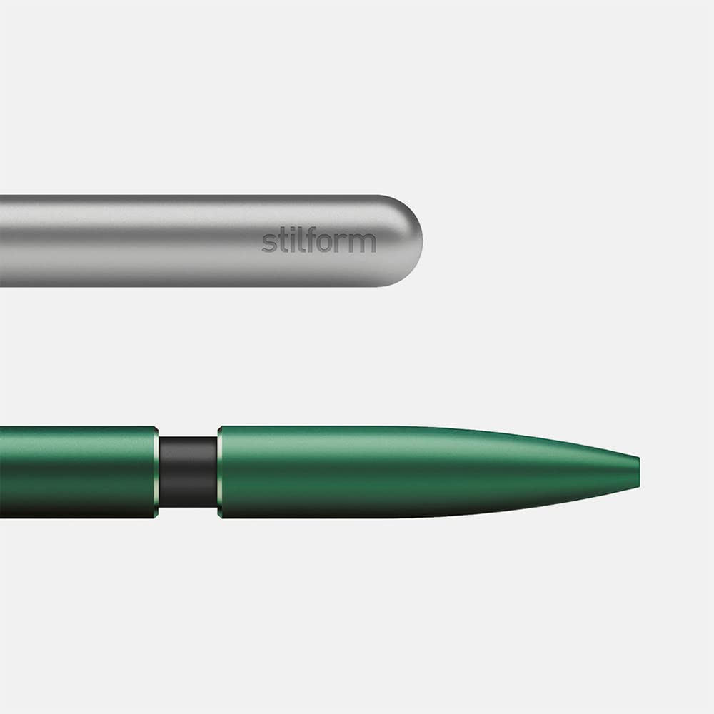 stilform - Ballpoint Pen - Precision Milled Aluminum with Magnetic Closure Mechanism and Superior Schmidt Refill - Award Winning Design (Aurora Green)