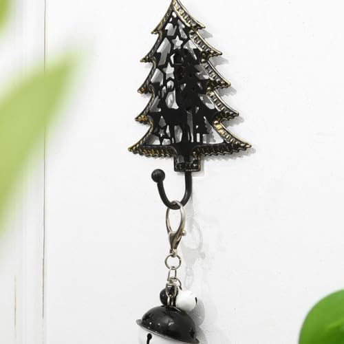 Antique Metal Christmas Tree Ornament Hooks Set of 6, C