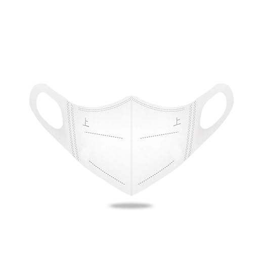 Medi-sky 3D Disposable Mask for Adults, Elastic Cloth Ear Straps Breathable Face Mask Individual Package 50pcs White