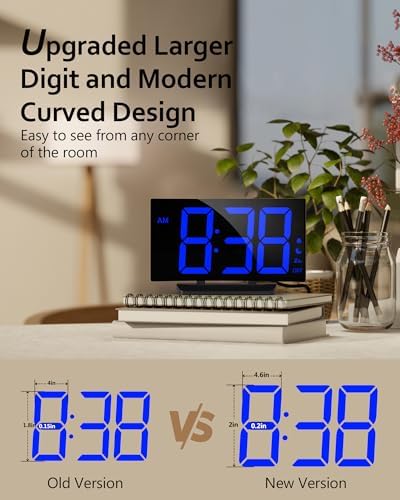 GOLOZA Digital Alarm Clock for Bedrooms, Digital Clock for Kids