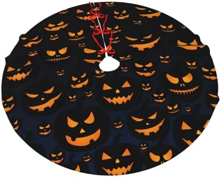 Halloween Pumpkin 2 Christmas Tree Skirts Halloween Pumpkin 2 Printed Tree Skirt 30" Gorgeous Xmas Holiday Party Ornaments Keepsake Gift