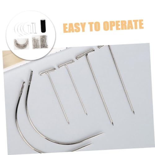 HOODANCOS 1set Wig Shaped Blocking Needles for Wigs Jewelry Display Crafts Photos Resistant for Easy Styling