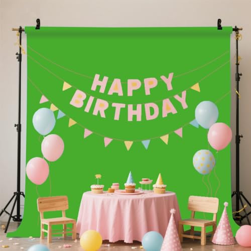 Green Screen Photo Backdrop, Chroma Key Background for Photography, Live Streaming, Zoom Video Studio, Online Courses 5x7FT - color: Green, size: 5x7 Ft