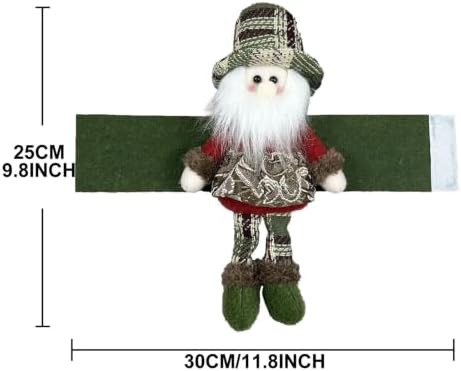 Christmas Curtain Hooks, Snowman Old Man Elk Window Ornament