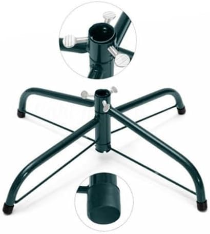 Green Christmas Tree Folding Stand Iron Metal Bracket for Xmas Trees Rubber Pad with Thumb Screw (40cm Green)