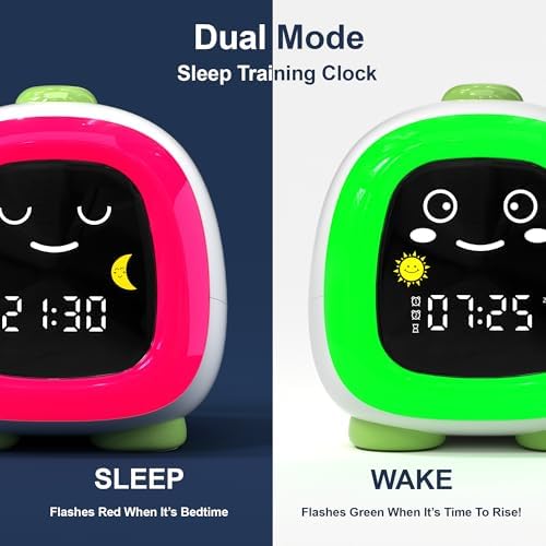 ANALOI Alarm Clock for Kids, Ok to Wake Up Sleep Training Clock for Boys