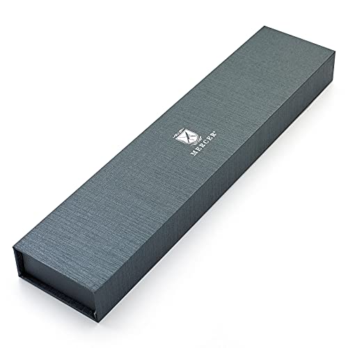 Mercer Culinary M13780 Premium Grade Super Steel, 8-Inch Chef's Knife w/Leaf Pattern Blade, G10 Handle - style: Chef's Knife Leaf Pattern Blade 8 Inch