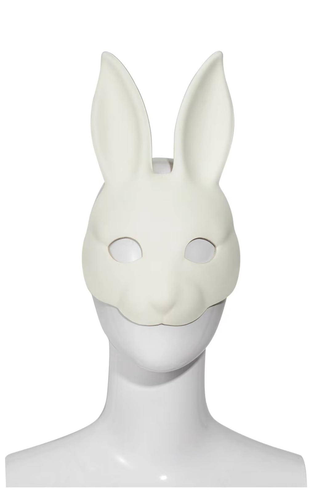 Yamoloz White DIY Bunny Mask for Costume Party or Festive Events 2 Pcs
