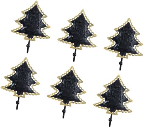 Antique Metal Christmas Tree Ornament Hooks Set of 6, F