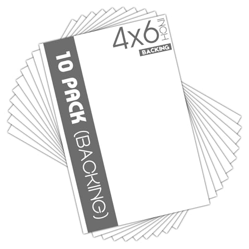 Mat Board Center, 10 Pack 4x6 White Backing Boards, Cardboard for Arts, Prints, Frames, Photos and More - size: 4x6