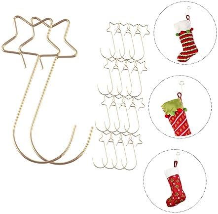 STOBAZA 100pcs Ornament Hangers for Christmas Tree Star-Shaped Hooks for Baubles Stockings and Wreaths Holders for Holiday Decor and Daily Use