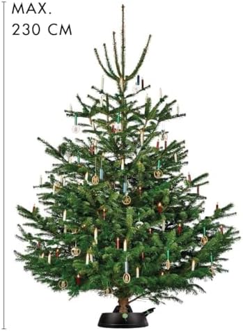 Krinner® Green Line Comfort Grip S Recycled Christmas Tree Stand with Foot Pedal Single Rope Technology with 3 Litre Water Tank for Tree Height up to 2.3 m Made in Germany 94219 Black