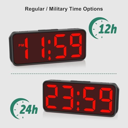 Peakeep Small Battery Powered Digital Alarm Clock