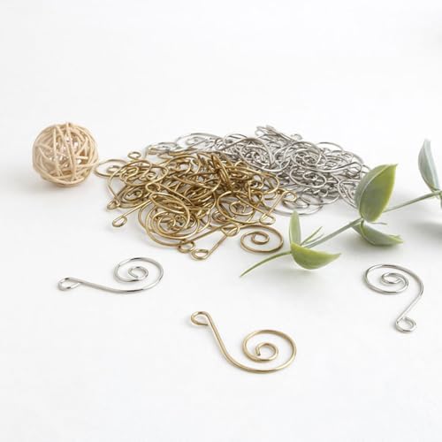 Abaodam Golden s Shaped Wreath Hangers 50pcs Steel Ornament Hooks for Christmas Tree Decorations Sturdy and Easy to Use