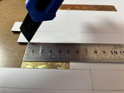 10-Sheet Peel and Stick Backsplash Tile, PVC Mixed Meta,l Stick on Kitchen, Bathroom Vanities, Fireplace Décor, Laundry Table (White+Golden Lasing) - color: White+Golden Lasing
