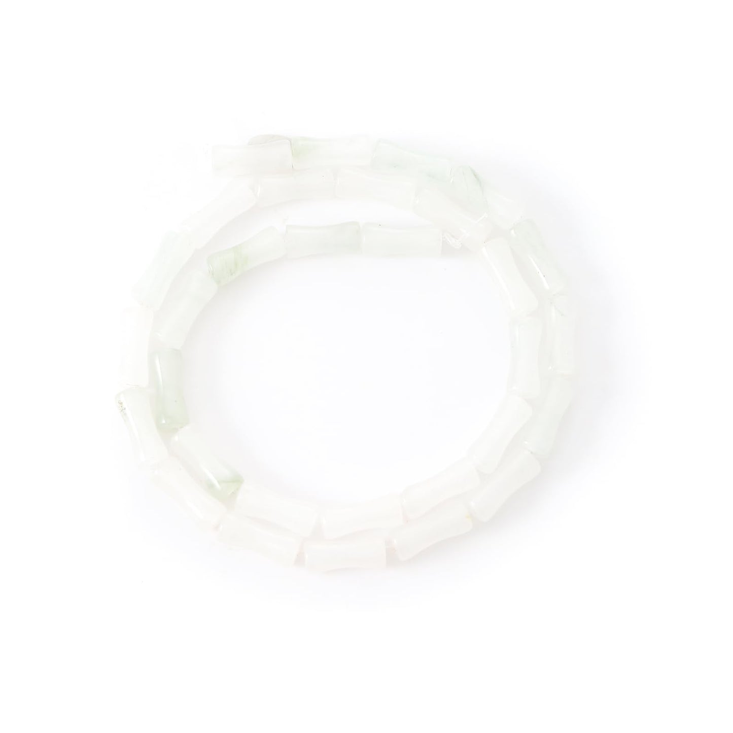 5x12mm Natural White Jasper Stone Bamboo Shape Gem Healing Energy Loose Spacer Beads for DIY Necklace Bracelet Earring