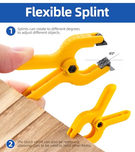 24 Pack Plastic Spring Clamps, 2.5 Inch Heavy Duty Spring Clips for Crafts & Professional Backdrop Clips & Woodworking