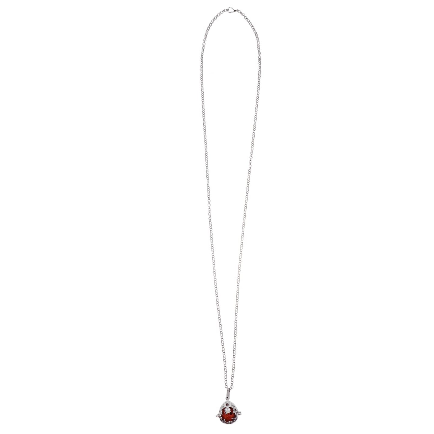Healifty Aromatherapy Necklace Essential Oil Diffuser Locket with Volcanic Rock Pendant 31.5 Inch Chain for Women Special Occasions