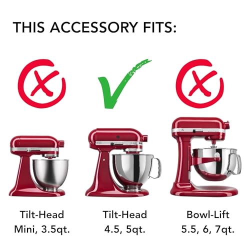 KitchenAid 5 Quart Tilt-Head Glass Bowl with Measurement Markings & Lid - KSM5GB