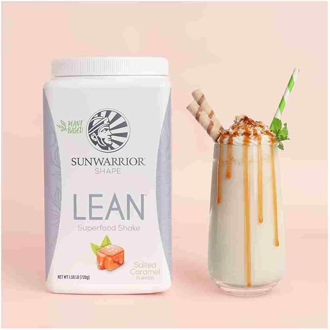 Vegan Protein Superfood Shake Meal Replacement Organic Protein Supplement | Gluten Free Non-GMO Dairy Free Sugar Free Low Carb Plant Based Protein | Caramel 20 Servings | Shape Lean by Sunwarrior