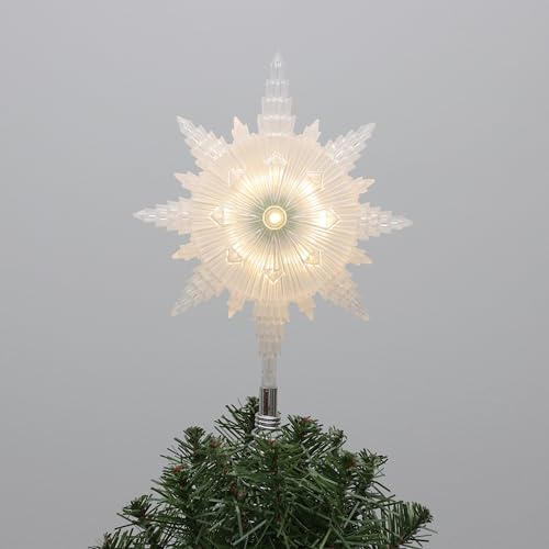 Philips 12" Frosted Star Treetopper with Coil - 3 Light Functions with Control Box - Indoor Use - 10 Bicolor Microdot LEDs - 72" Lead-in