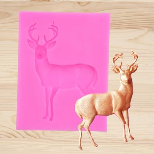 Christmas Silicone Baking DIY Multiple Deco Cake Fond Chocolate Selected Wood These Pend Are Designed for Durability Ensu That They Can Baking Silicone (Elk Pattern)