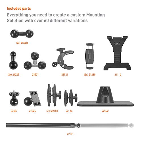 iBOLT Stream-Cast Creator Custom mount kit with over 60 variations- great for live streaming tutorial videos and photos. Great for crafters, bakers, artists- iPhone 11 Pro, Samsung Galaxy S10/ Note 20