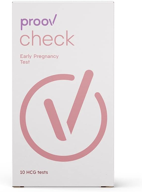 Proov Check Early Pregnancy Test | at Home Pregnancy Detection for Women with 99% Accurate Results | 10 HCG Test Strips | Works Well with Ovulation and Fertility Hormone Tests