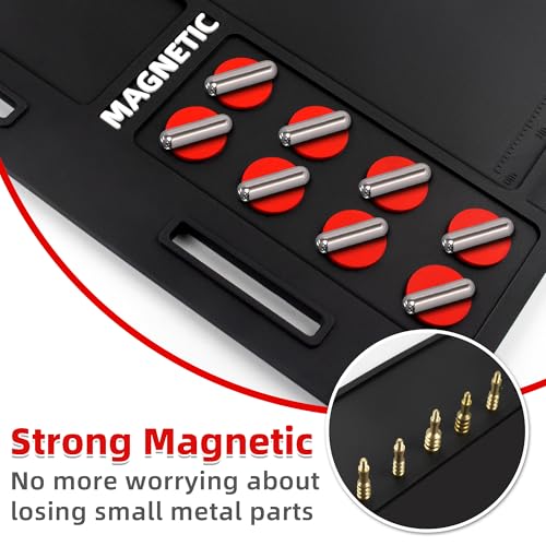 Rifle Gun Cleaning Mat, Magnetic Anti-Slip Rubberized Mat with Organizer Parts Tray