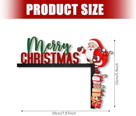 1. Handcrafted Wooden Santa Door Hanger for Christmas Holiday Home Window Wall Decoration Creative Holiday Door Hanger Ornament