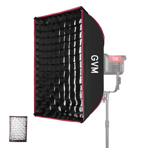 GVM Portable Square Softbox 40 * 60cm with Grid Diffuser Fast-Setup Bowens Mount Softbox Compact Photography Lighting Softbox for Photography Shooting Continuous Light Monolight Strobe Flash - size: 4060H