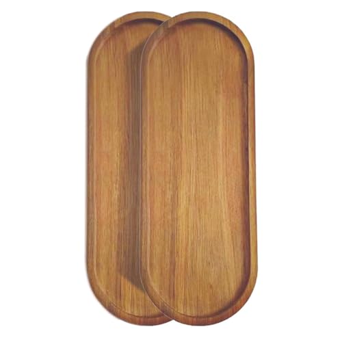 Linwnil Wood Serving Trays Charcuterie Boards Oval Wooden Plates Wood Serving Platter Cheese Dinner Plates Bulk for Dessert Snack Bread Fruit Appetizer Dishes (11.5x4Inch*12Pack) - size: 11.5" X 4"_12pack